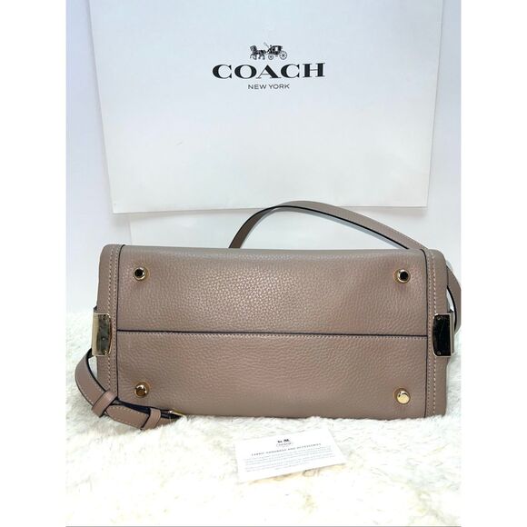 COACH SWAGGER Satchel Colorblock Leather Blue/Tan 36154 $550 - Picture 4 of 9